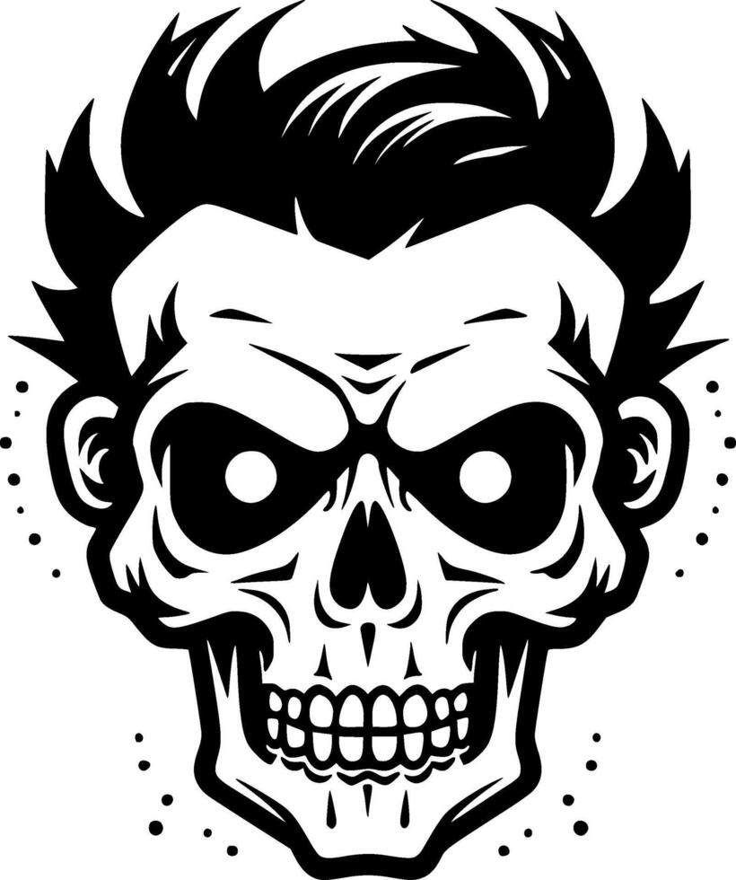 Skull - Minimalist and Flat Logo - illustration vector