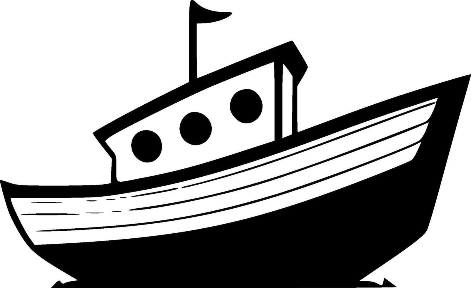 Boat - Minimalist and Flat Logo - illustration vector