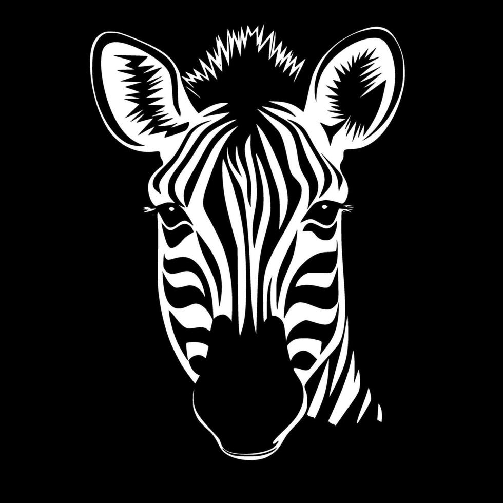 Zebra Baby - Minimalist and Flat Logo - illustration vector