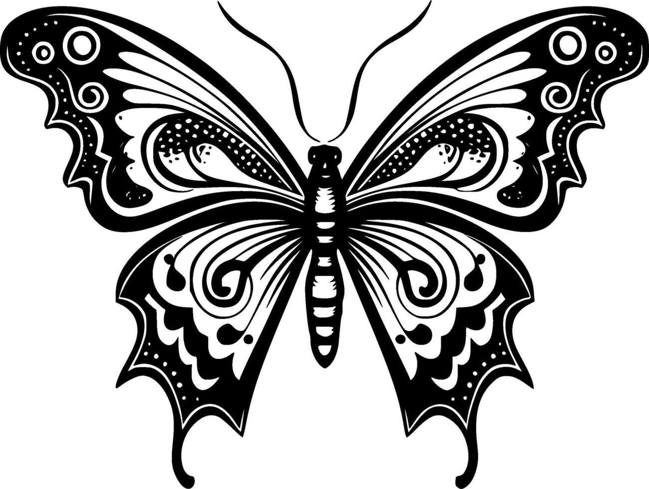 Butterfly, Minimalist and Simple Silhouette - illustration vector