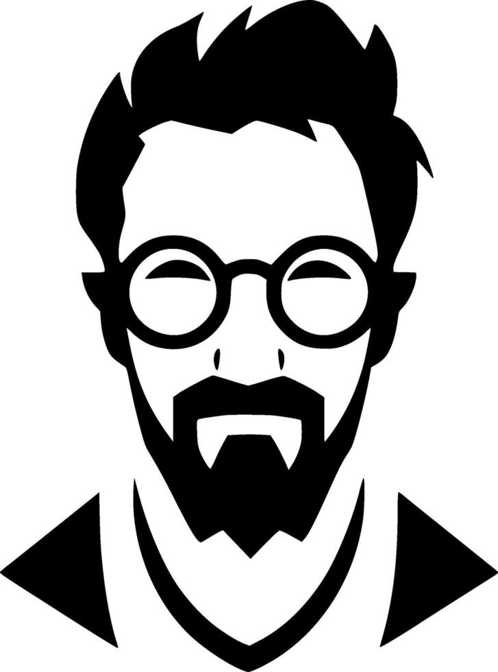 Teacher - Black and White Isolated Icon - illustration vector