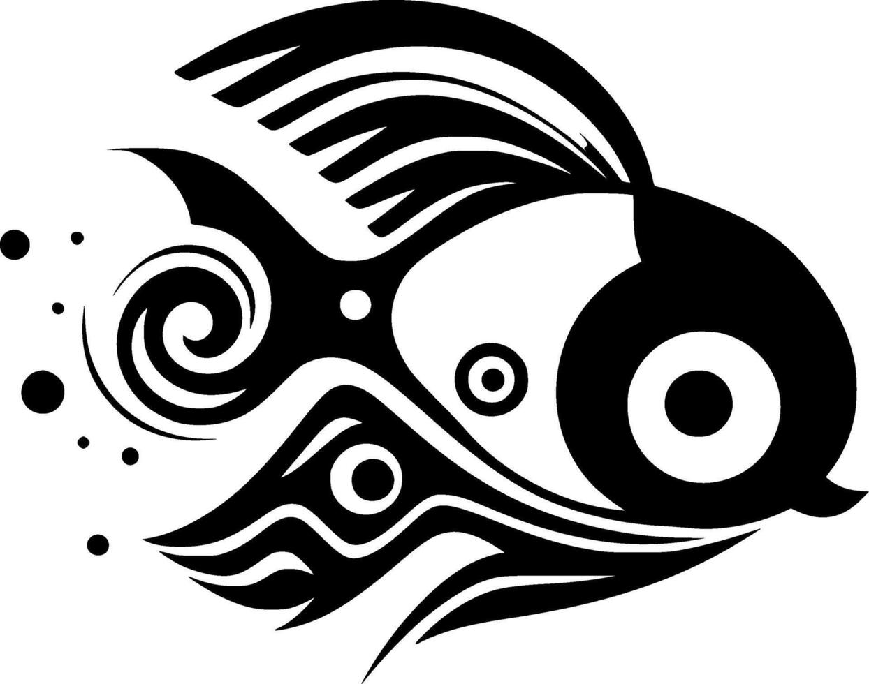 Clownfish, Minimalist and Simple Silhouette - illustration vector