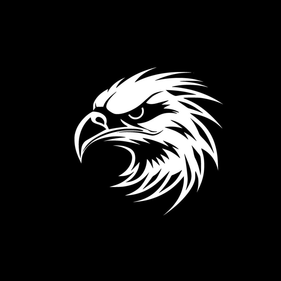 Eagle - Black and White Isolated Icon - illustration vector