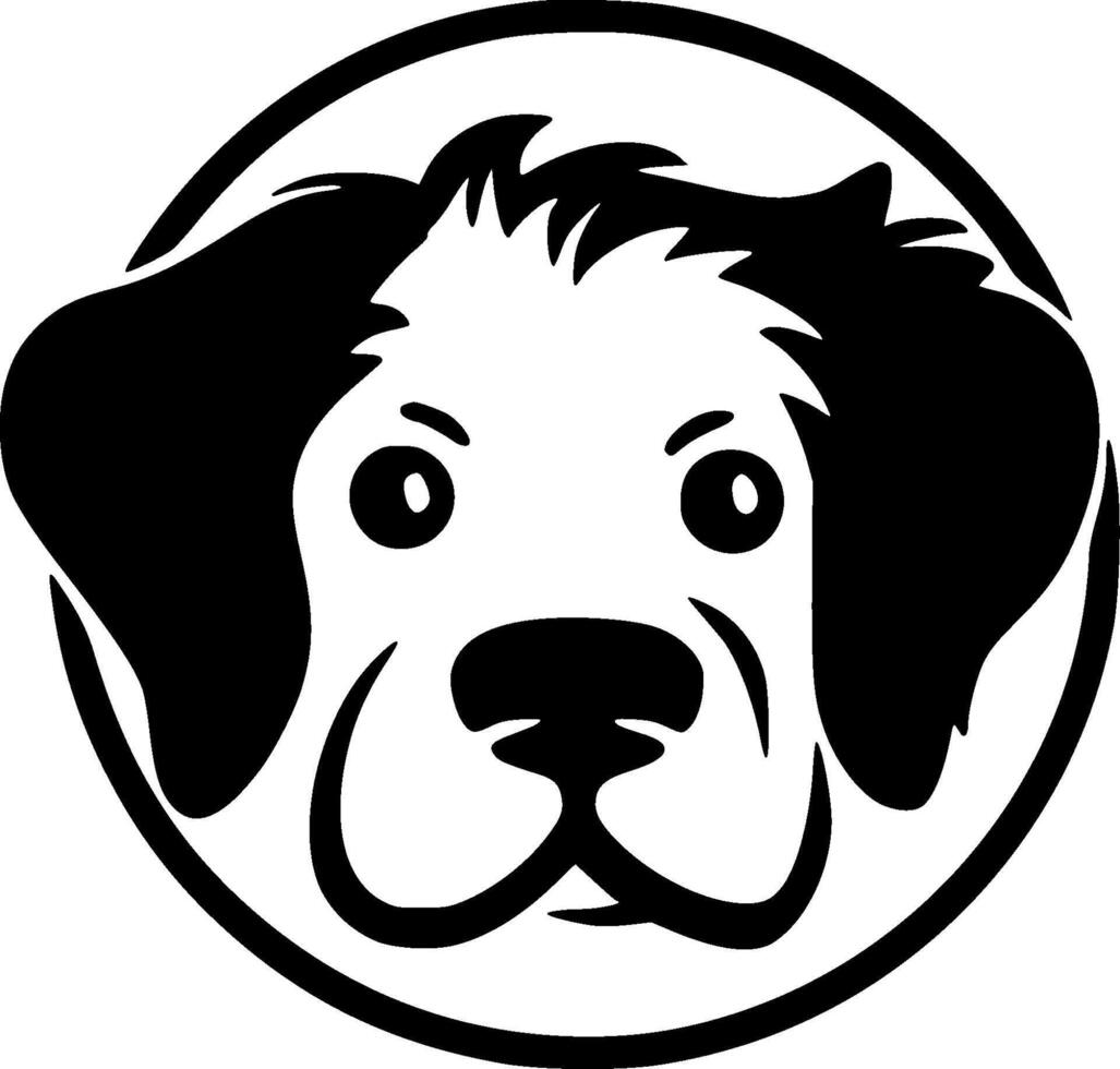 Dog, Minimalist and Simple Silhouette - illustration vector