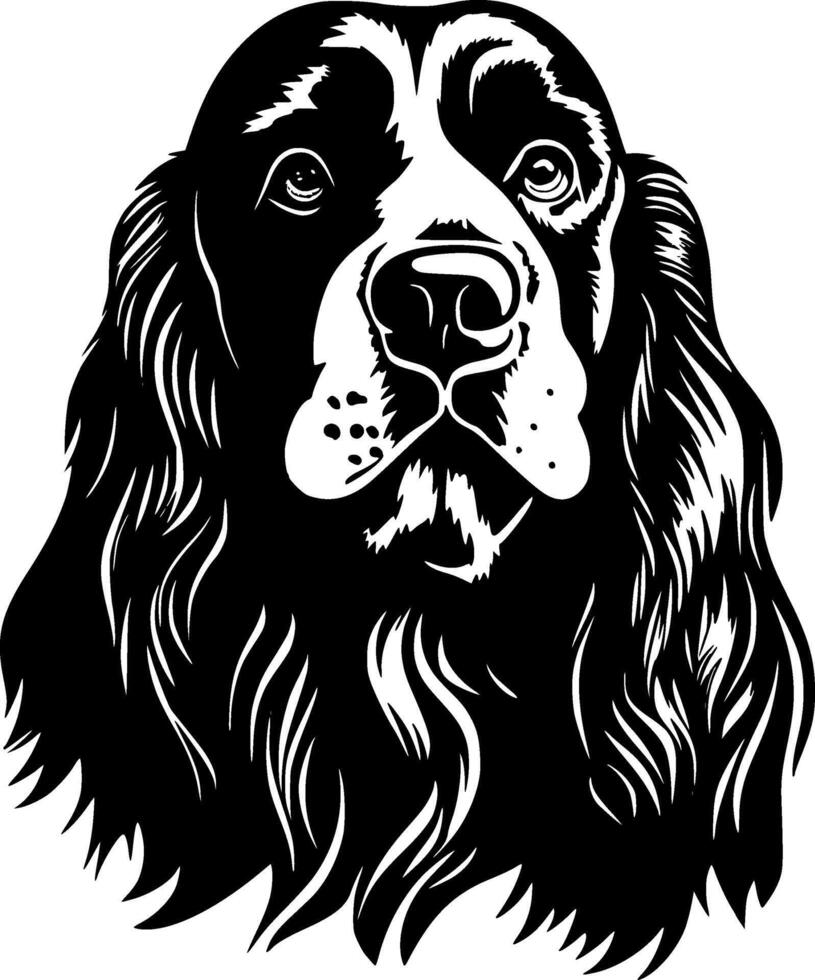 Cocker Spaniel, Minimalist and Simple Silhouette - illustration vector