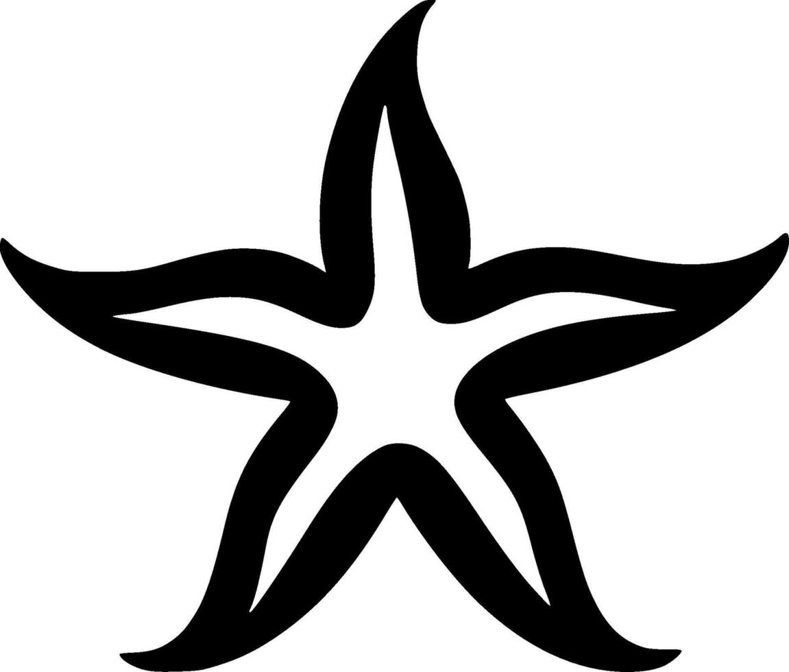 Starfish - Minimalist and Flat Logo - illustration vector