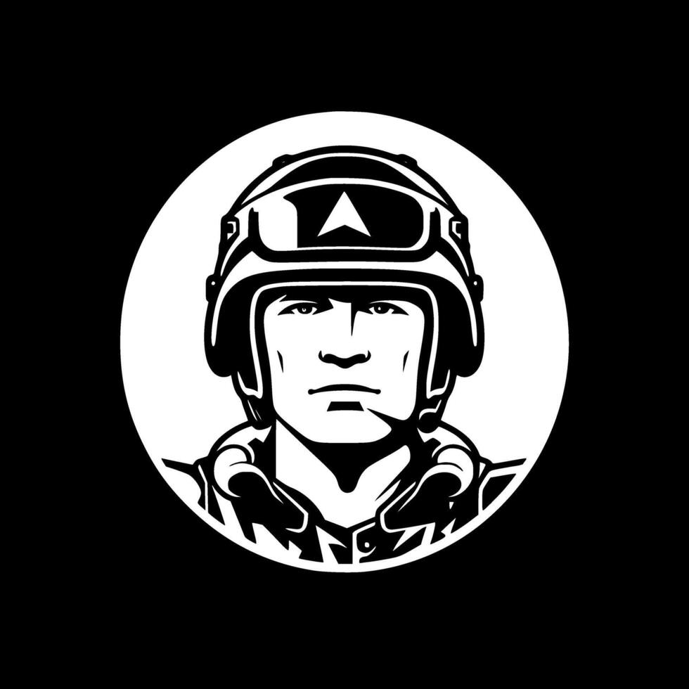 Military, Minimalist and Simple Silhouette - illustration vector