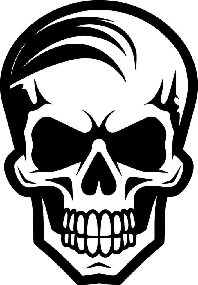 Skull - Minimalist and Flat Logo - illustration vector