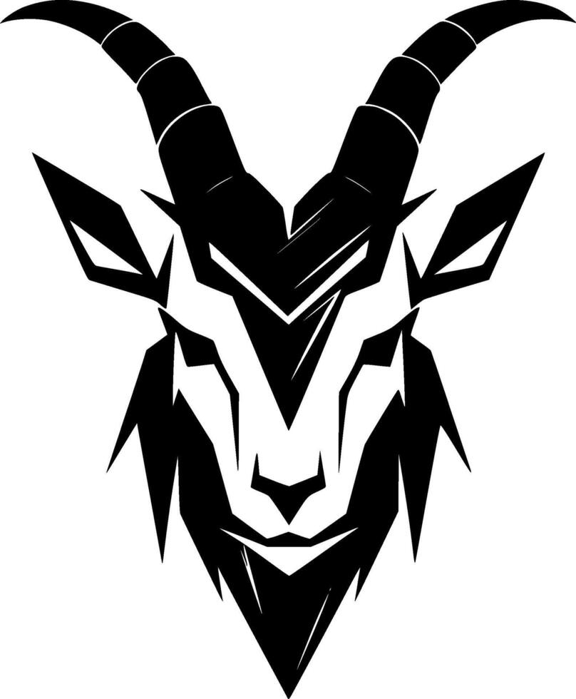 Goat - Black and White Isolated Icon - illustration vector