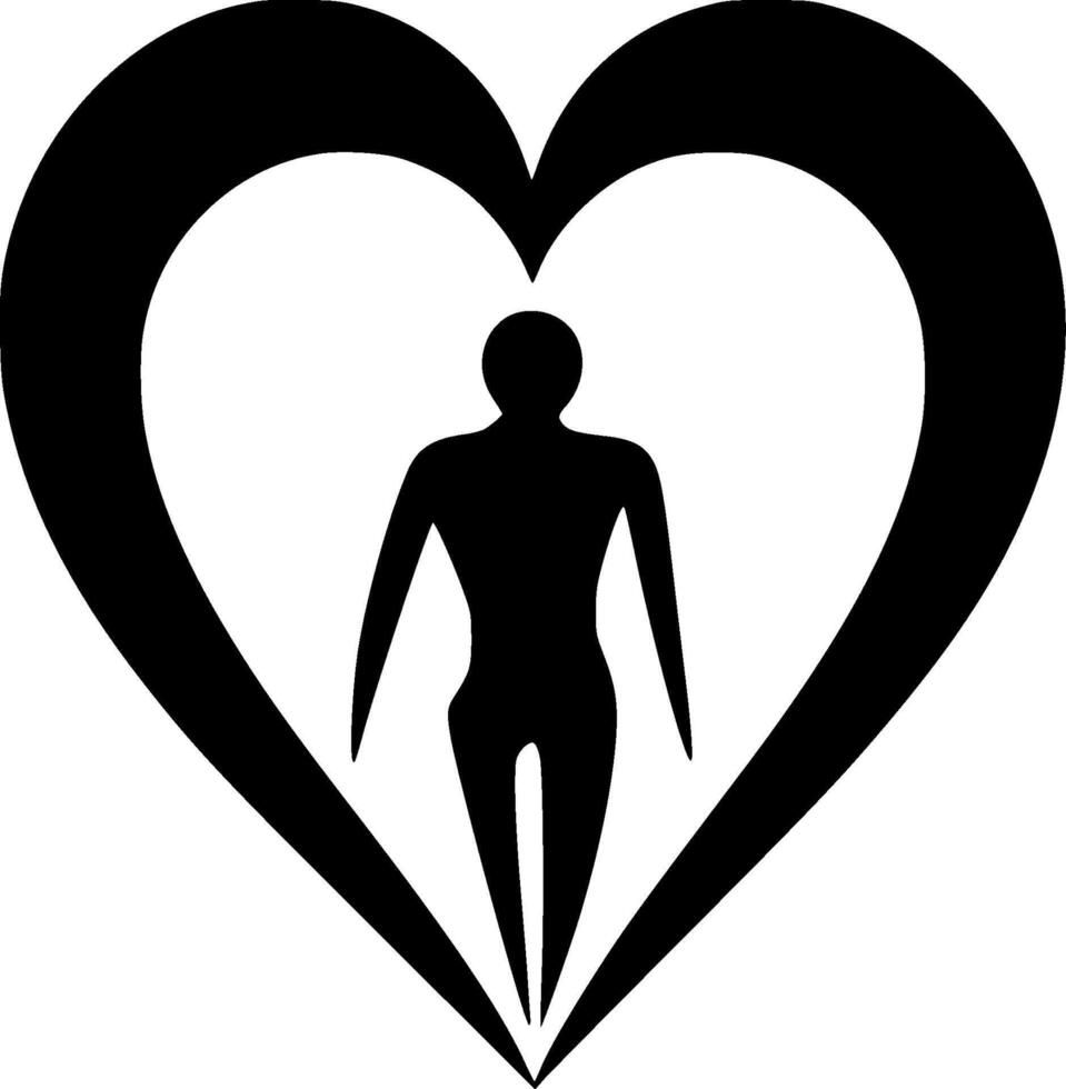 Heart - Minimalist and Flat Logo - illustration vector