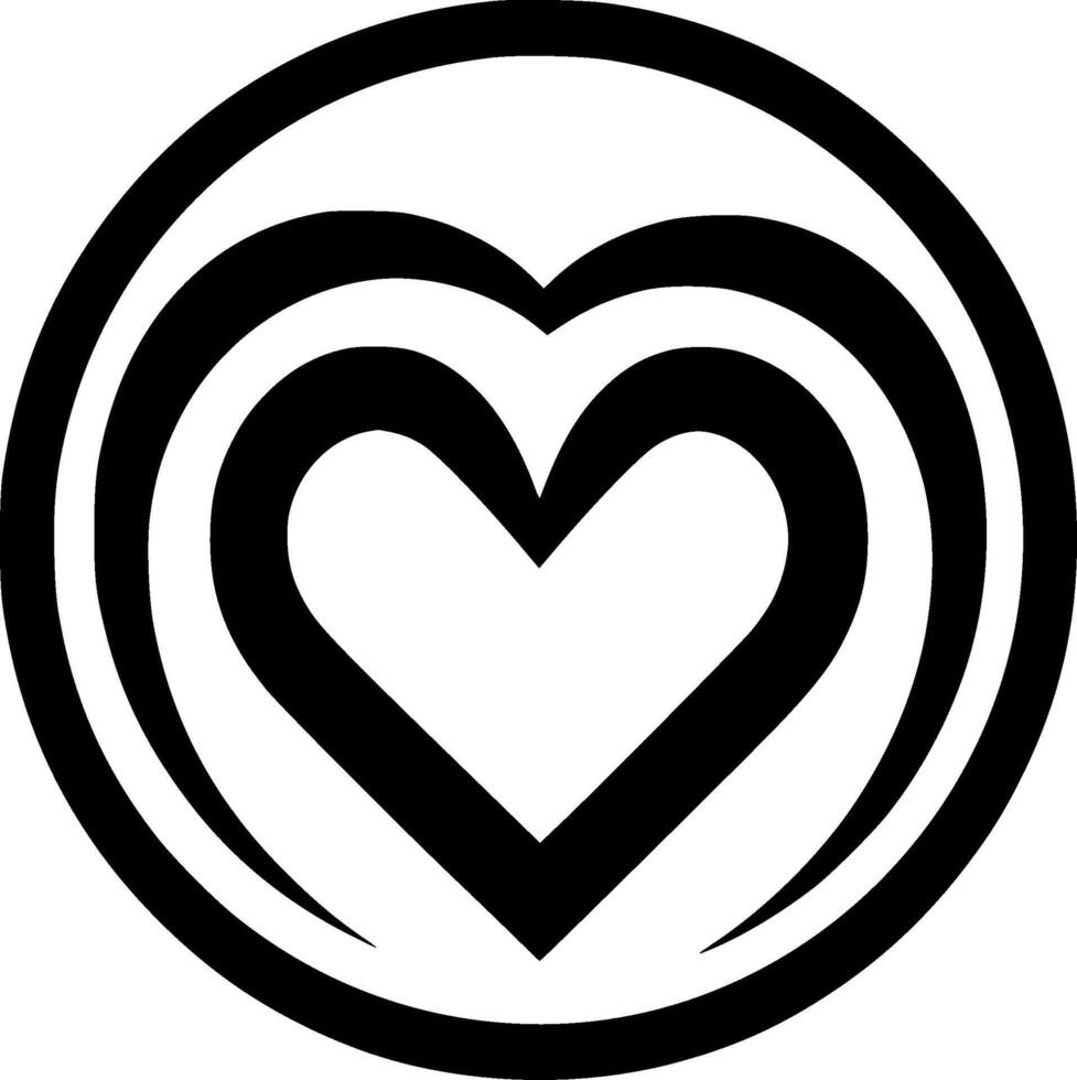 Heart, Minimalist and Simple Silhouette - illustration vector