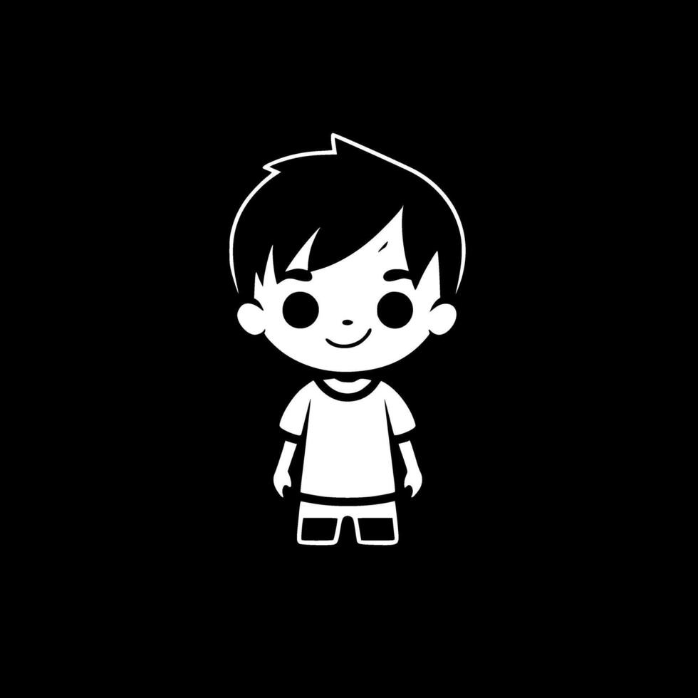 Kid, Minimalist and Simple Silhouette - illustration vector