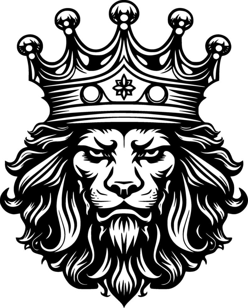 King, Minimalist and Simple Silhouette - illustration vector
