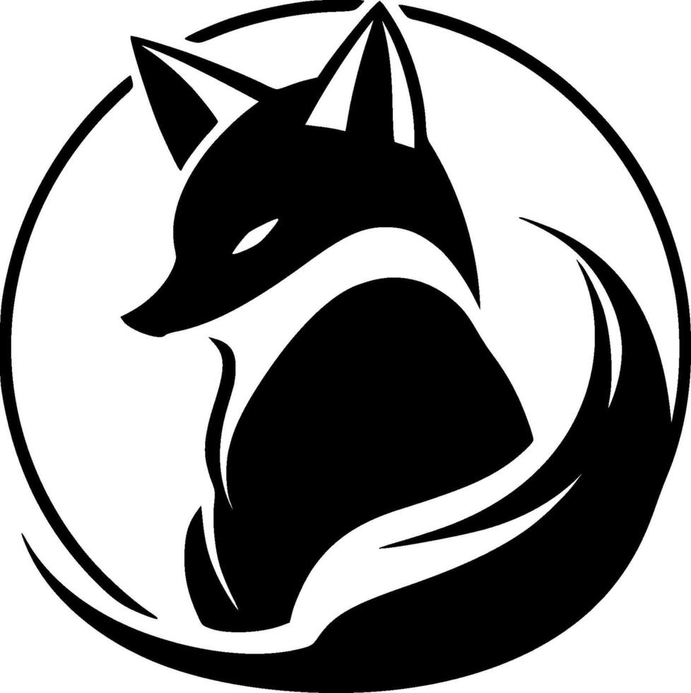 Fox, Minimalist and Simple Silhouette - illustration vector