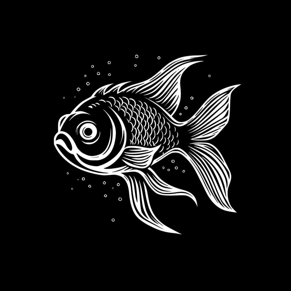 Goldfish - Minimalist and Flat Logo - illustration vector
