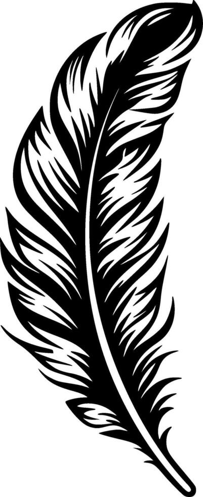 Feather, Minimalist and Simple Silhouette - illustration vector