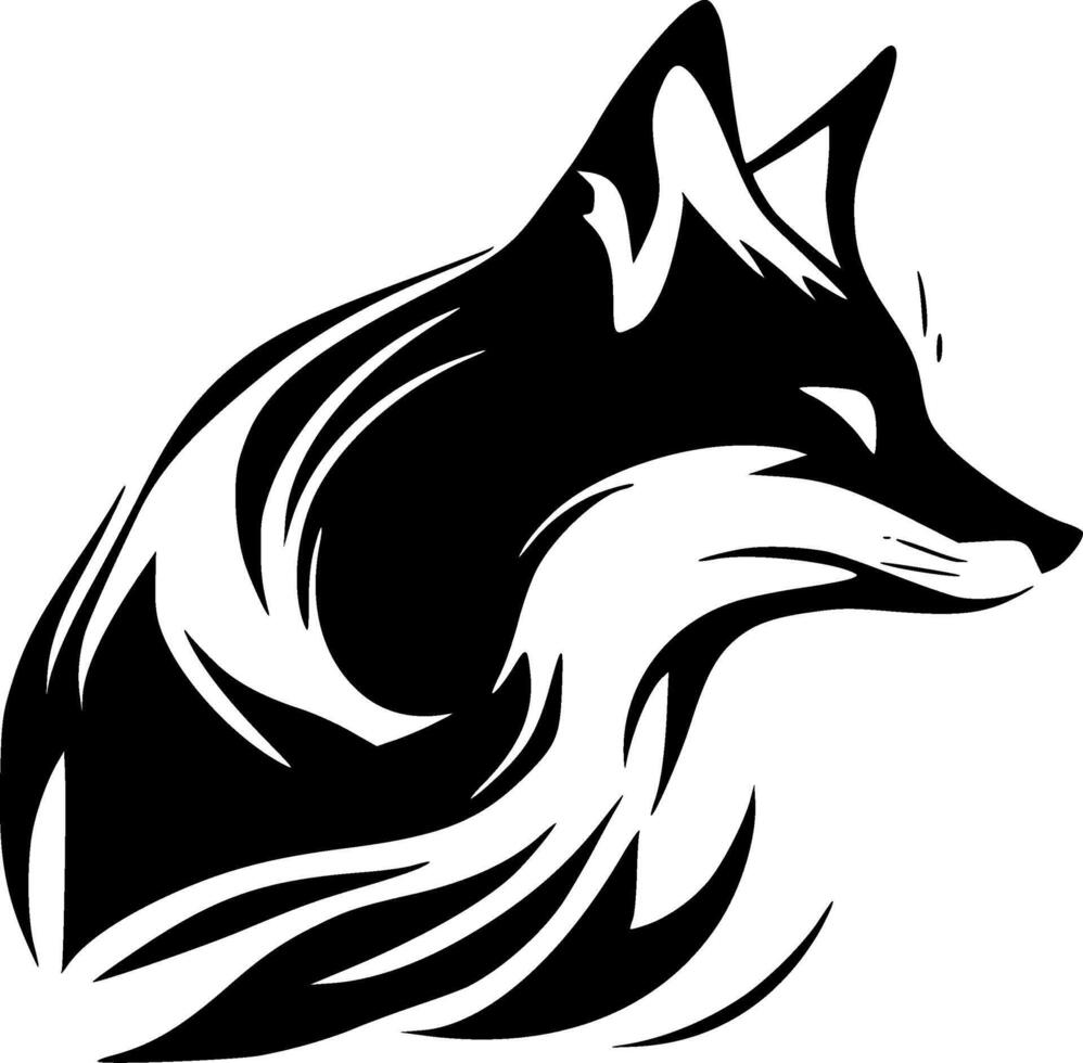 Fox, Minimalist and Simple Silhouette - illustration vector