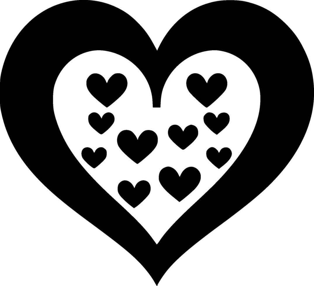 Heart, Minimalist and Simple Silhouette - illustration vector