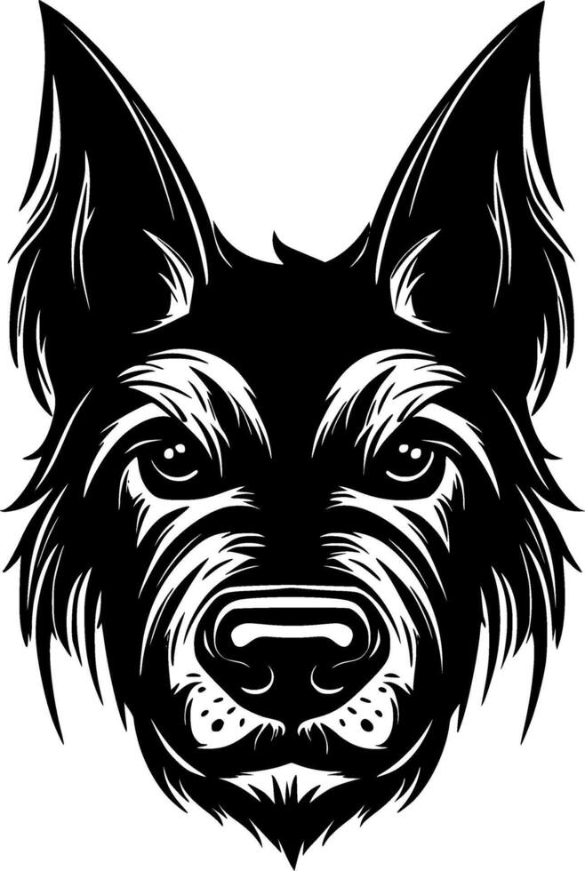 Scottish Terrier, Minimalist and Simple Silhouette - illustration vector