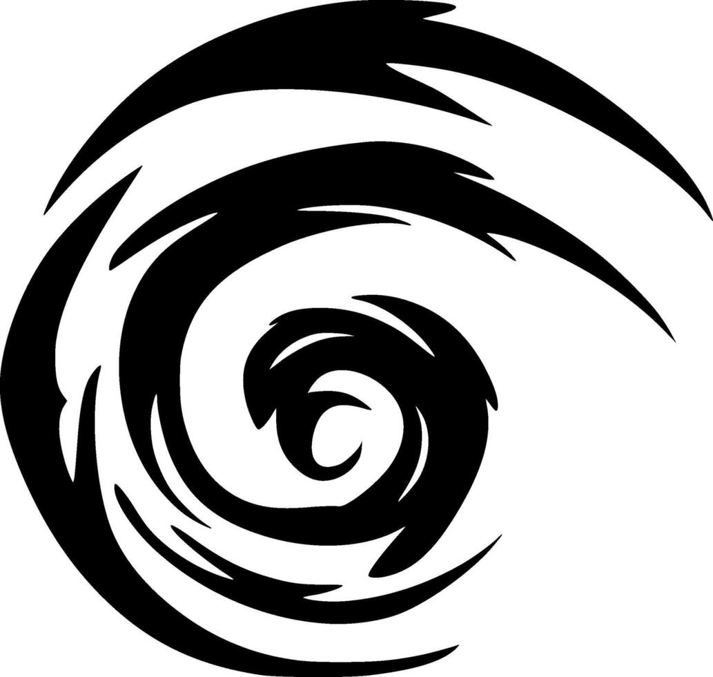 Tornado - Black and White Isolated Icon - illustration vector