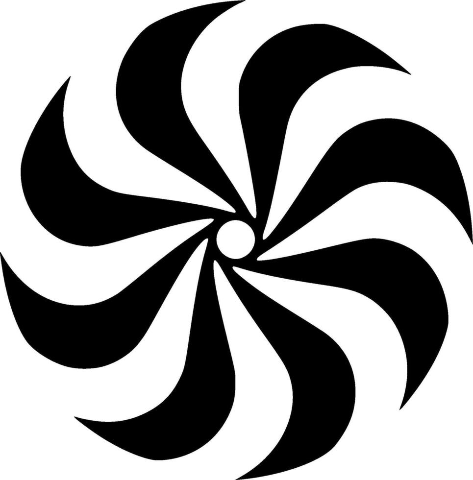 Wind Spinner, Minimalist and Simple Silhouette - illustration vector
