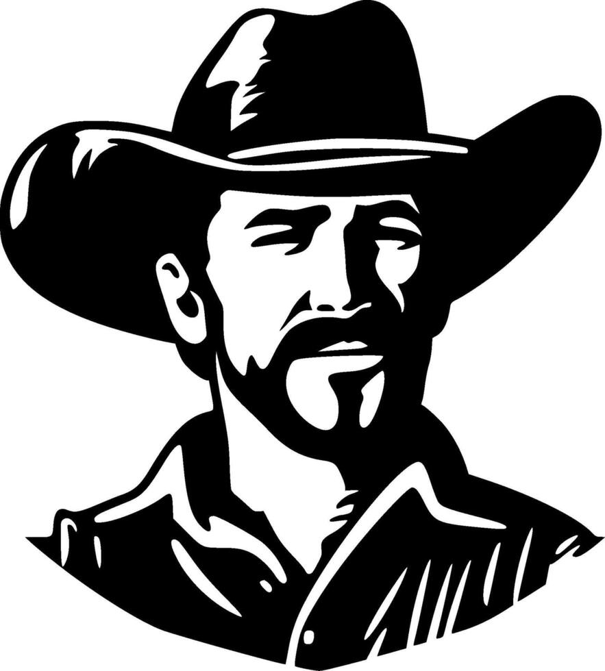 Western, Black and White illustration vector