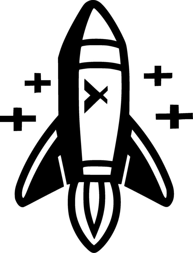 Rocket - Minimalist and Flat Logo - illustration vector