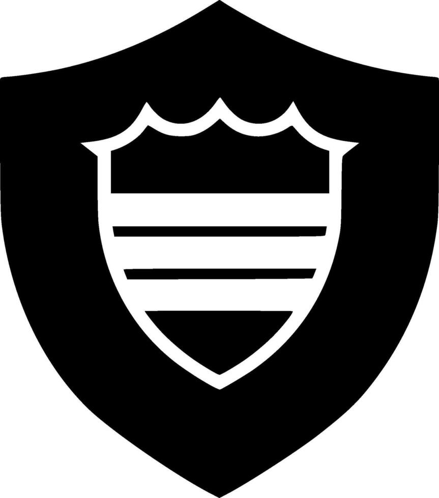 Shield, Minimalist and Simple Silhouette - illustration vector