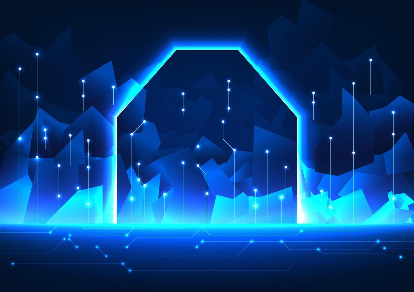 Entrance to the world vector
