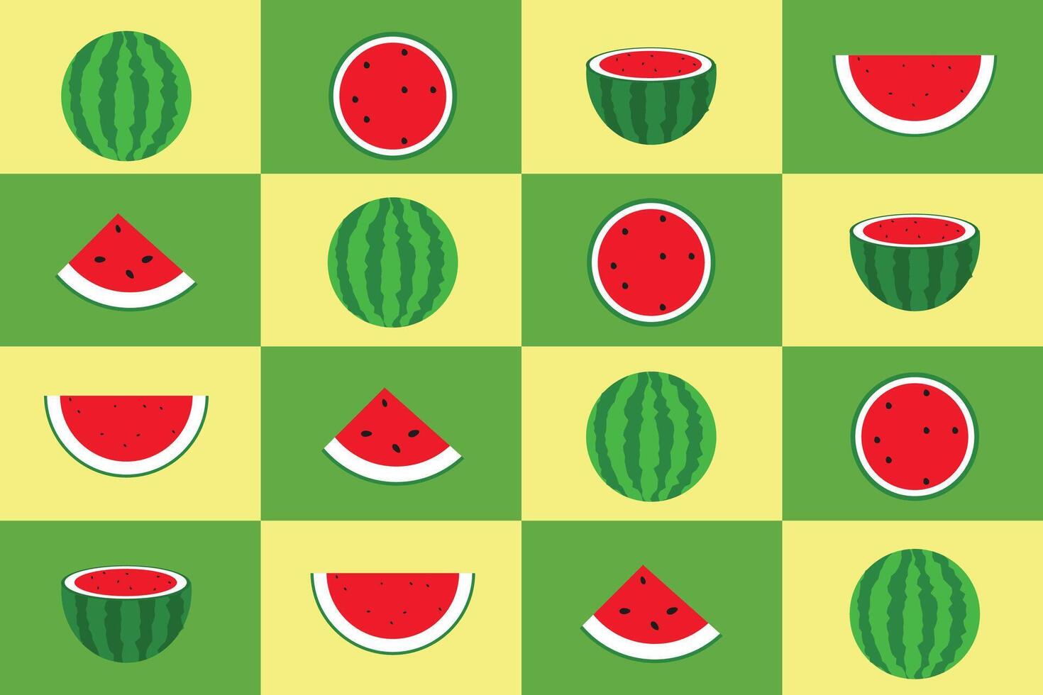 Watermelon pattern design art vector