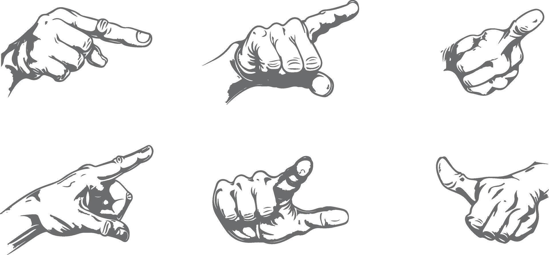 collection of trendy black and white hand halftones of various styles and shapes. vector