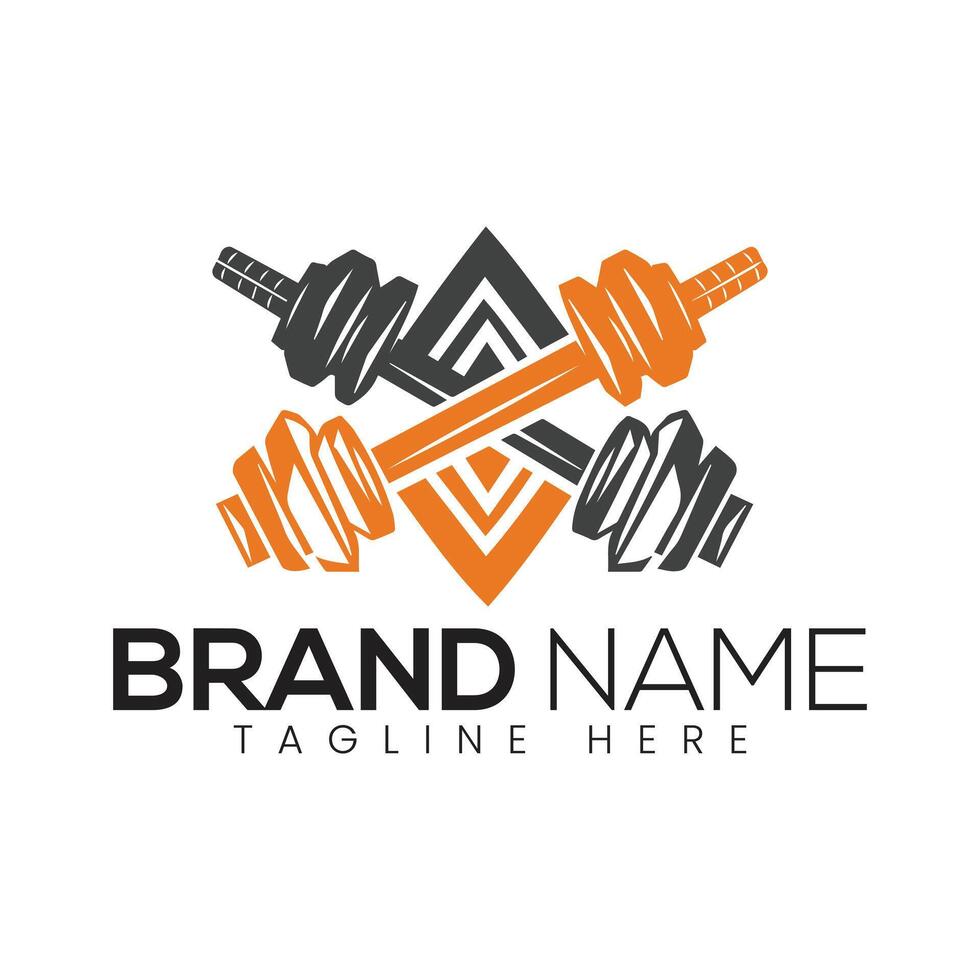 Abstract Gym or Fitness Logo Design Template vector