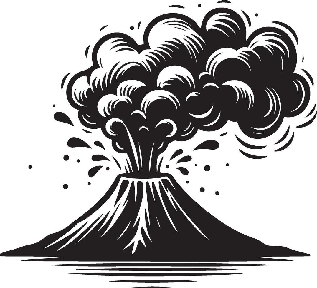 Volcano Eruption Illustration. vector