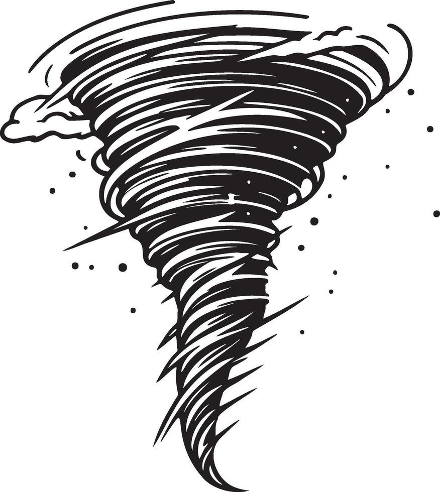 Tornado Sketch Illustration. vector