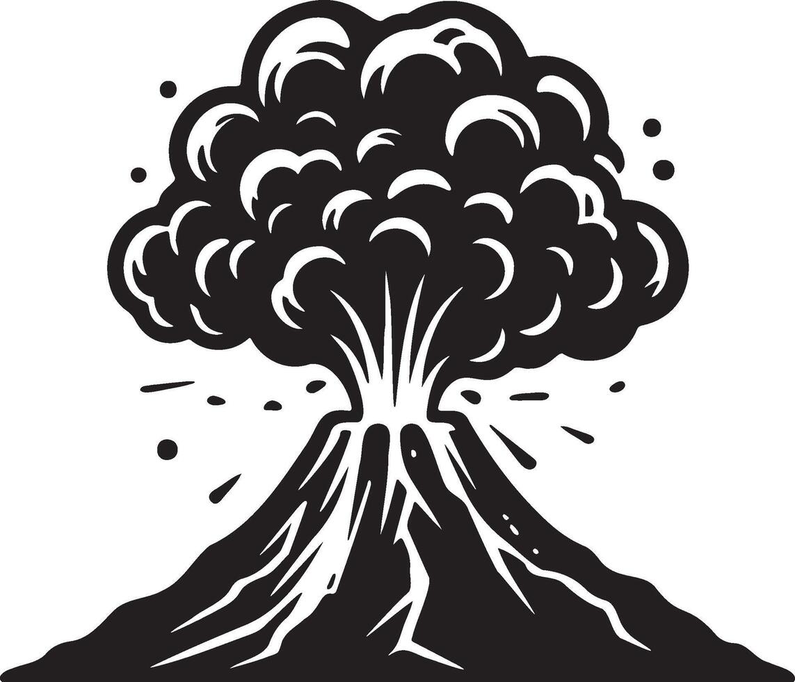 Volcano Eruption Illustration. vector