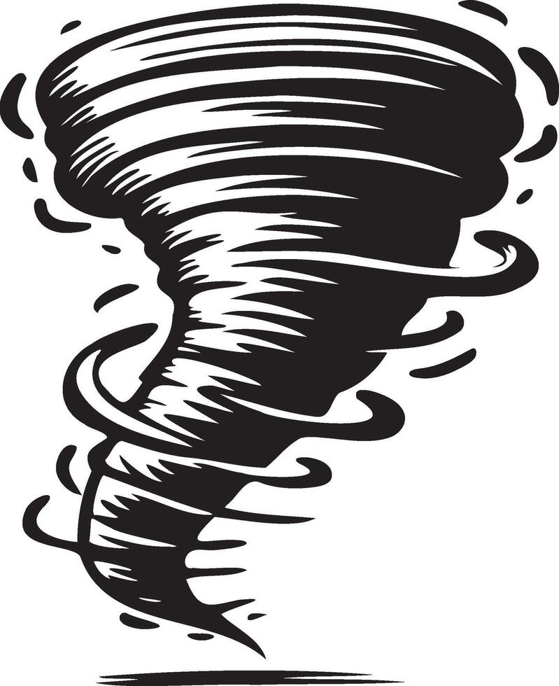 Tornado Sketch Illustration. vector