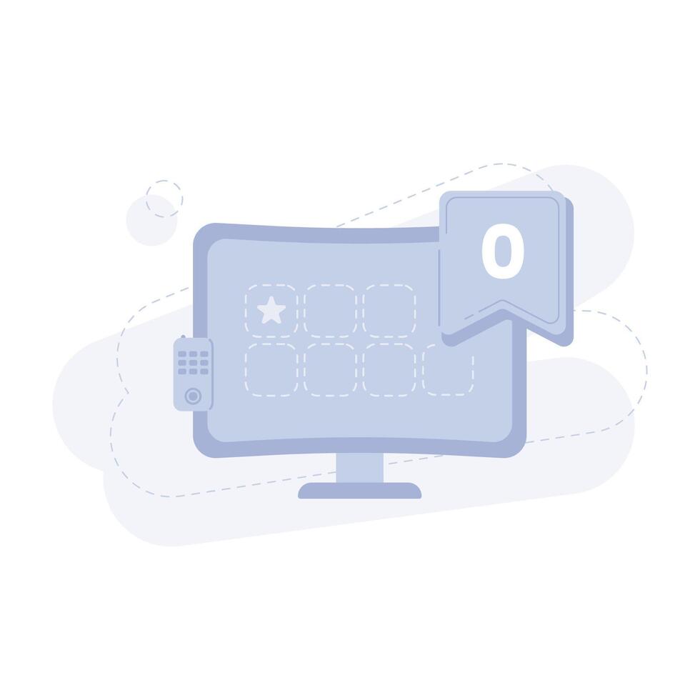 Chanel TV Favorite Not Found UI Illustration vector