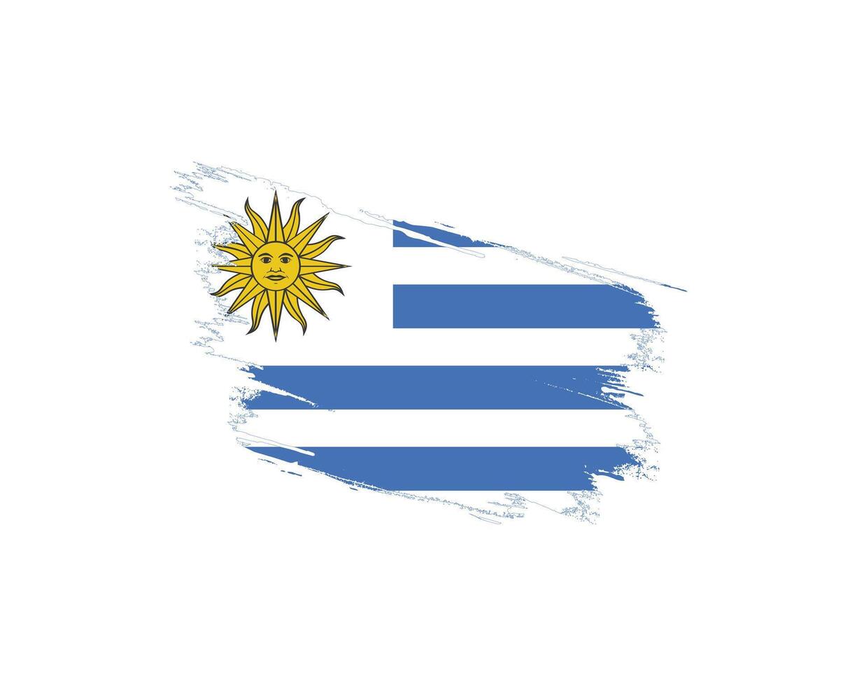 Independence Day of Uruguay I love Uruguay National Flag of Uruguay Editable Design Uruguay vector
