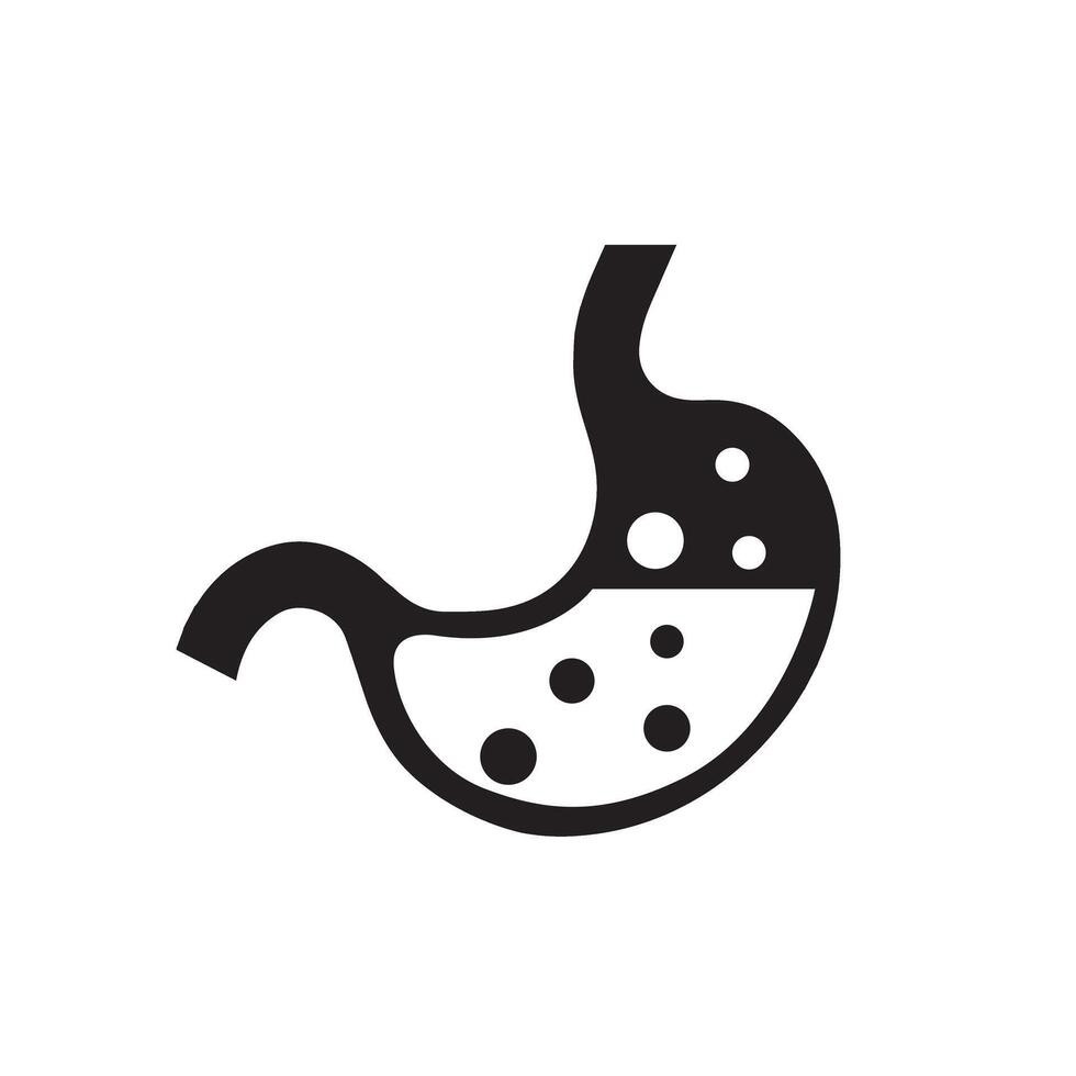 Healthy stomach logo isolated, improve digestion icon vector
