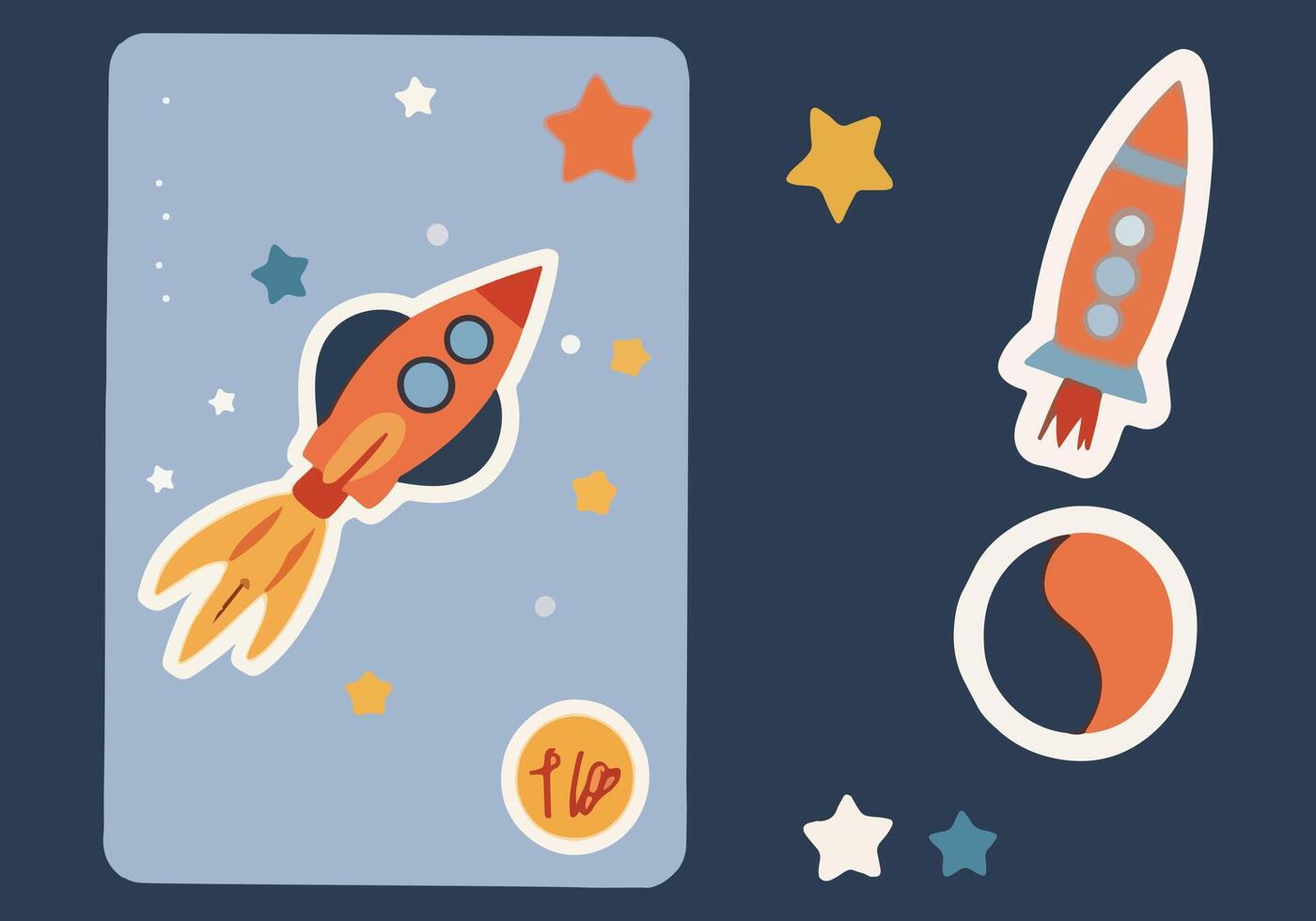 Illustration Design of Rocket vector