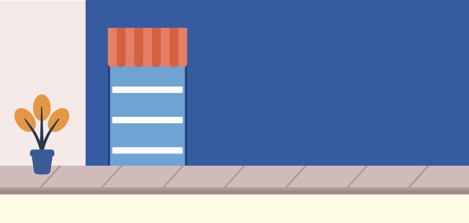 Modern Shopping Online Background with Copy Space. vector