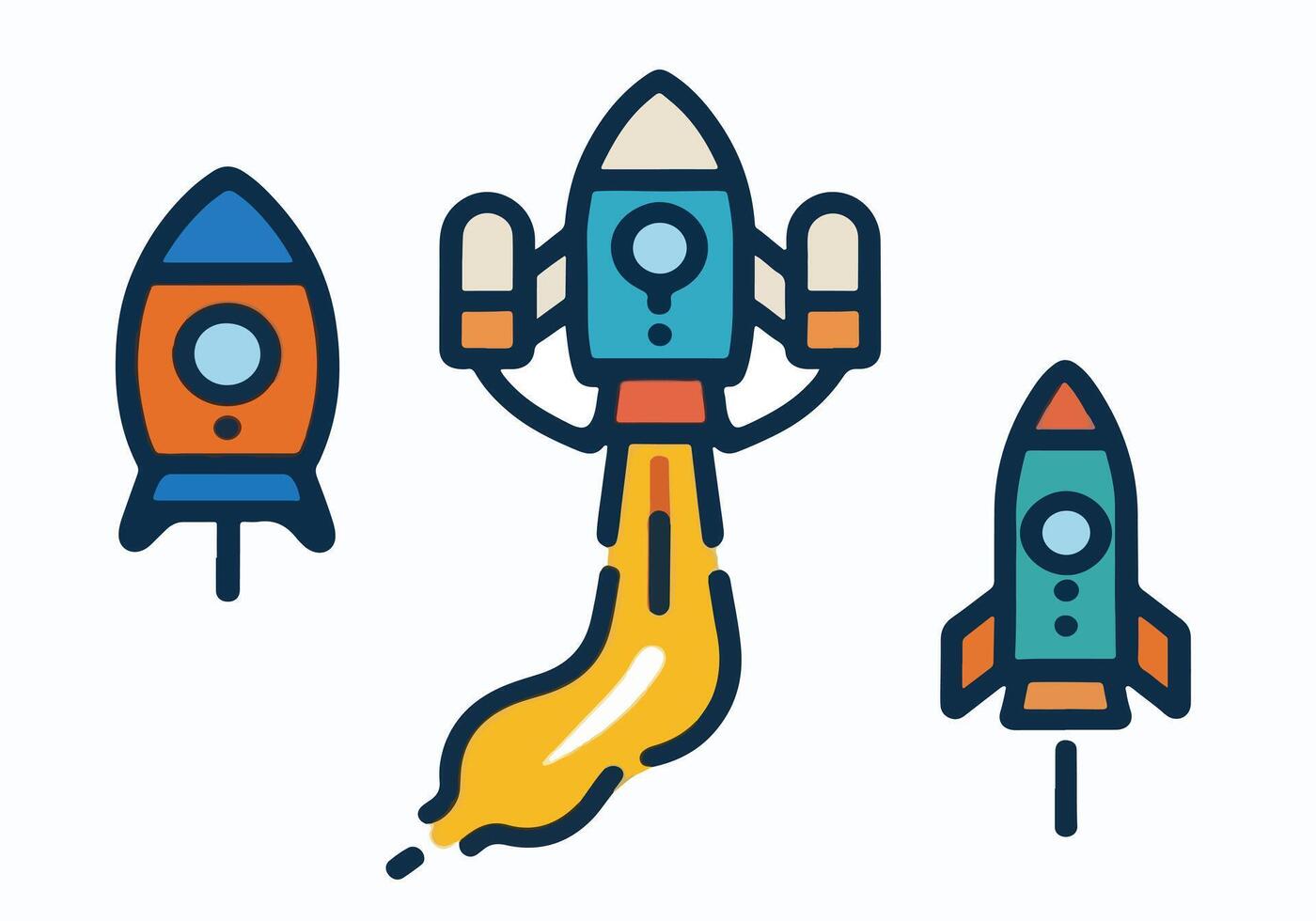 Illustration Design of Rocket vector