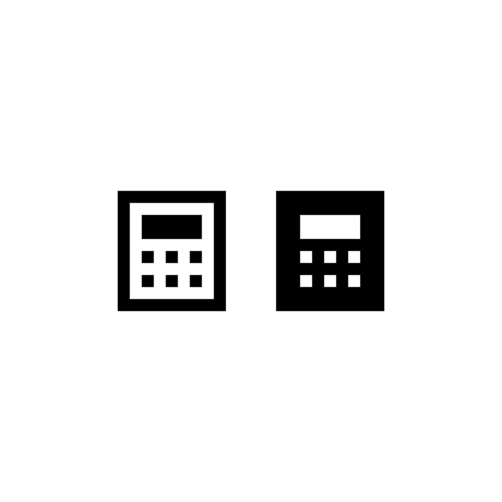 Pixel Art Calculator. icon. vector