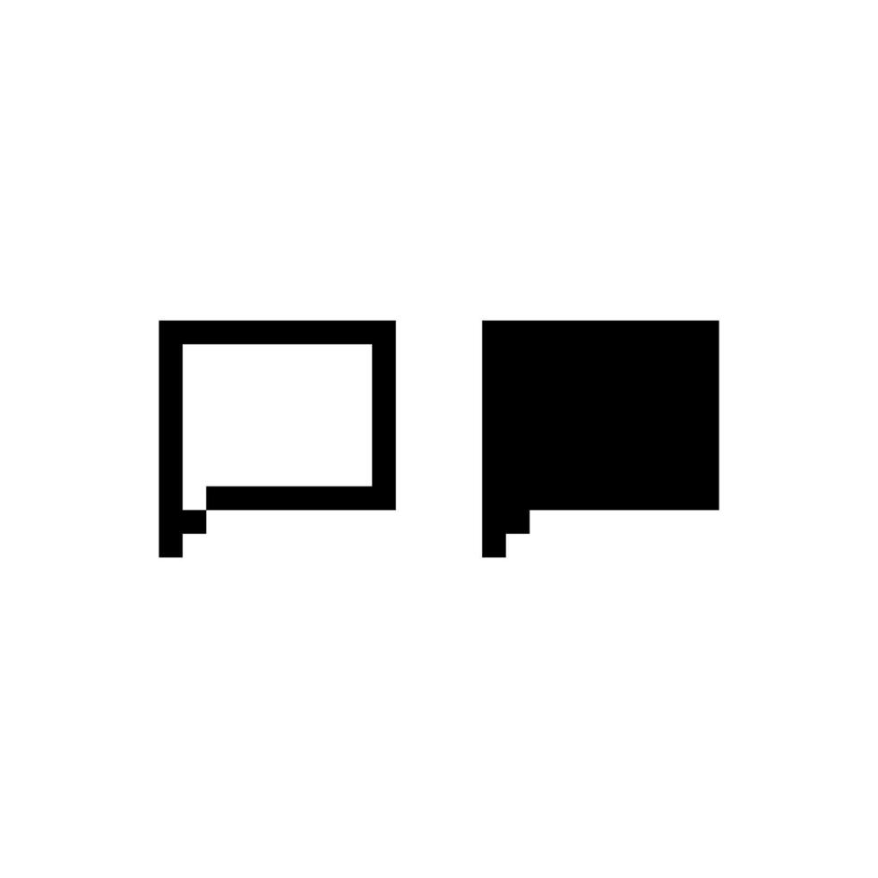 Pixel Art Speech Bubble. icon. vector