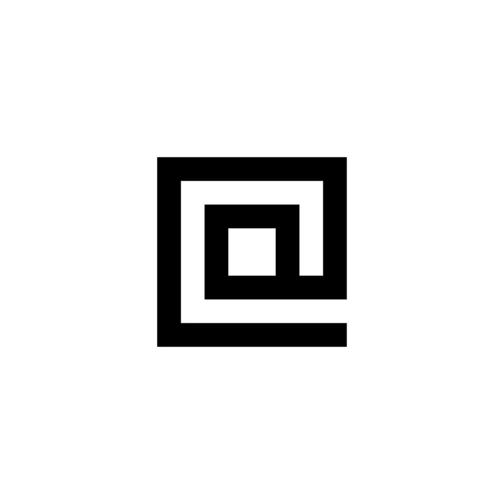 Minimalist Pixel Art Square. icon. vector
