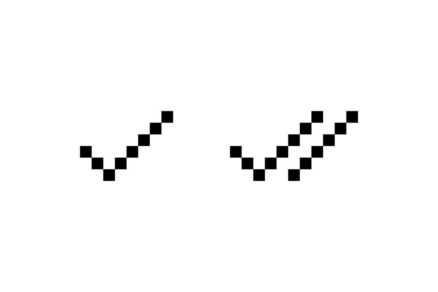 Pixel Art Checkmark. icon. vector
