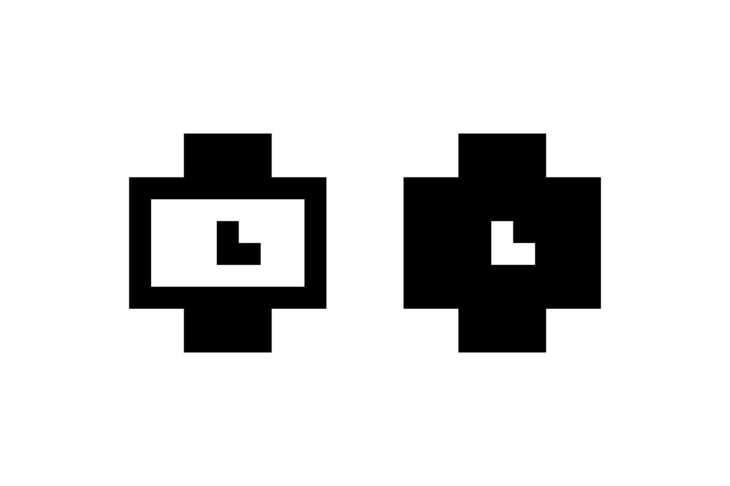 Pixel device watch icon. icon. vector
