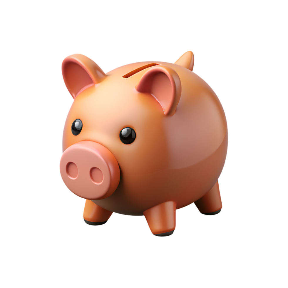 cute piggy bank transparent background. money save icon, money save piggy bank 3d icon png