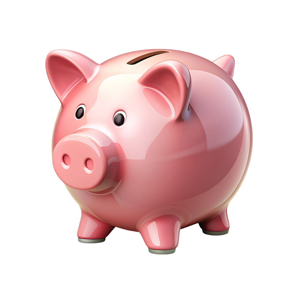 Cute Piggy Bank on Transparent Background Adorable Savings Icon png