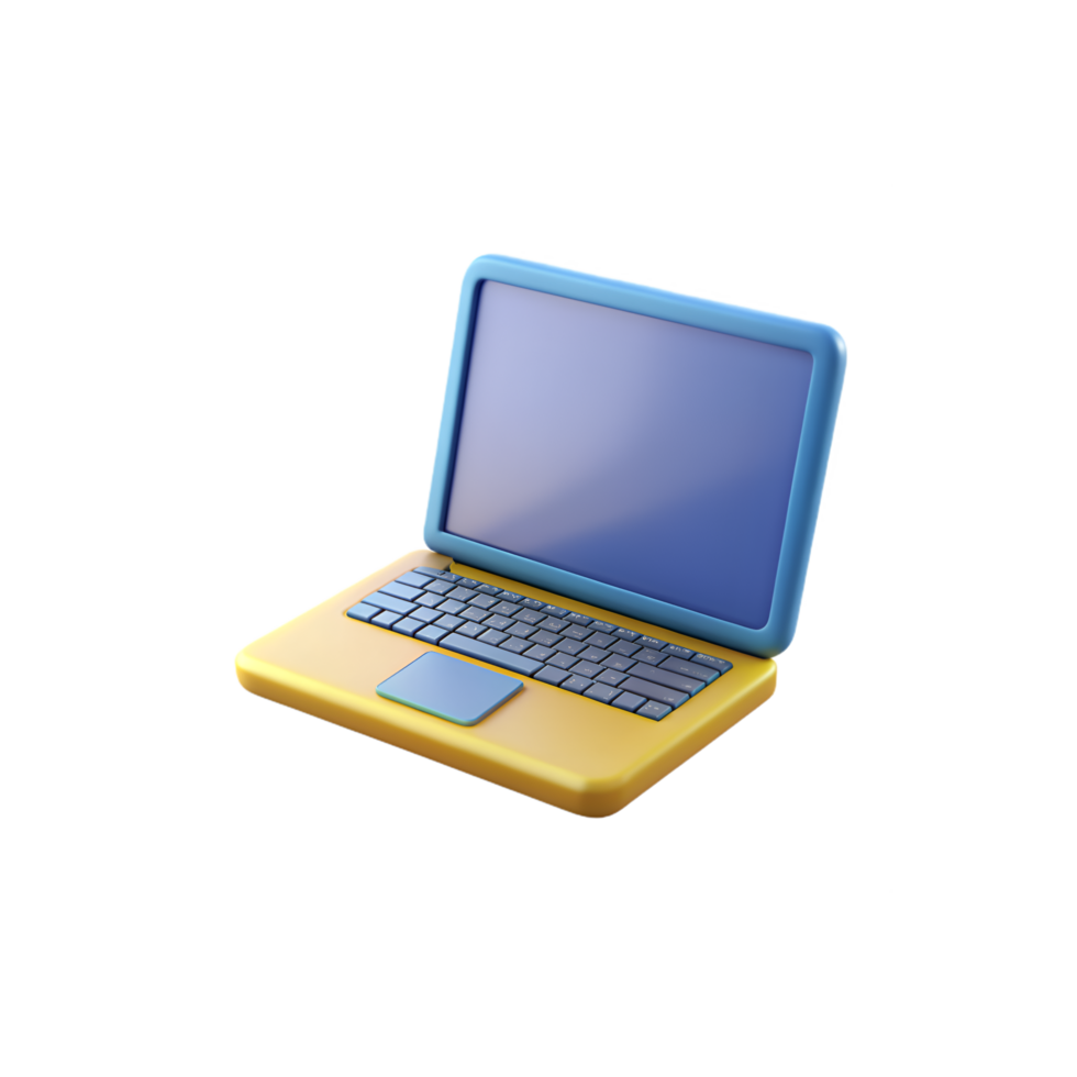 3d laptop transparent icon png